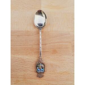 Klepa Arts Souvenir Collectable Sterling Silver Spoon Santa Barbara